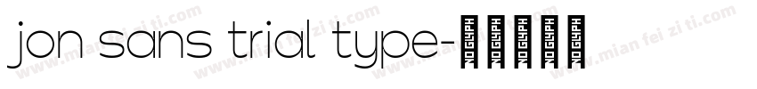 jon sans trial type字体转换